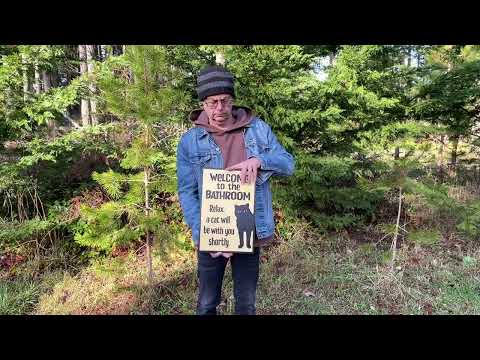 Cat Lovers Bathroom Sign | Handmade | Funny Cat Bathroom Sign | "Welcome to the Bathroom, Relax a Cat will be with you Shortly"