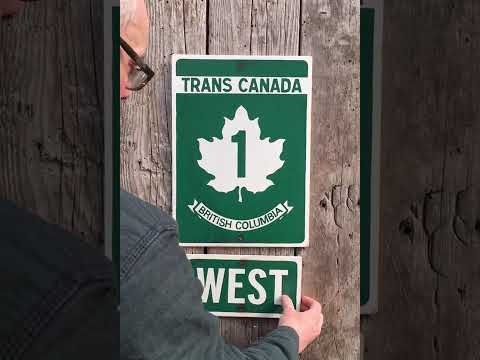Trans Canada Highway Sign | Handmade Screen Printed | Canadian Souvenir | British Columbia | Automotive | Travel | Roadtrip