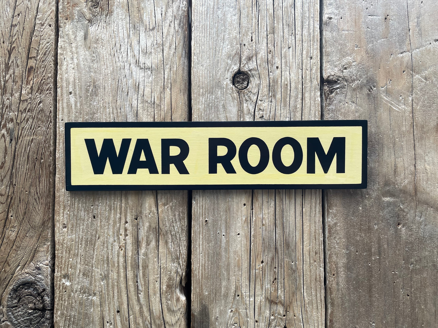 War Room Sign | Handmade | Funny Office Door Sign | Bathroom | Meeting Room | Boss | Military | Political