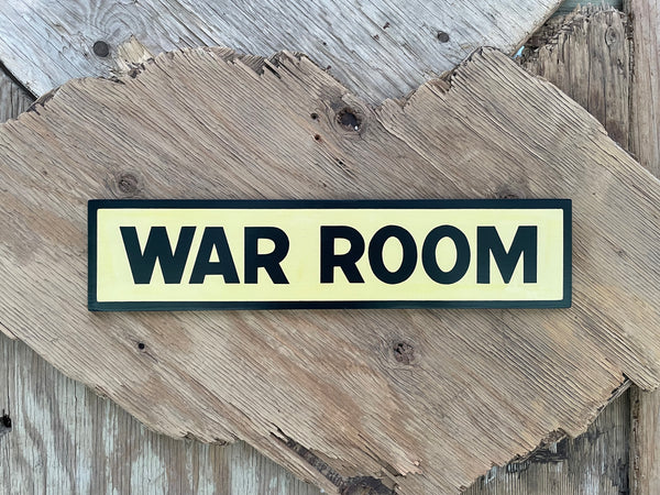 War Room Sign | Handmade | Funny Office Door Sign | Bathroom | Meeting Room | Boss | Military | Political