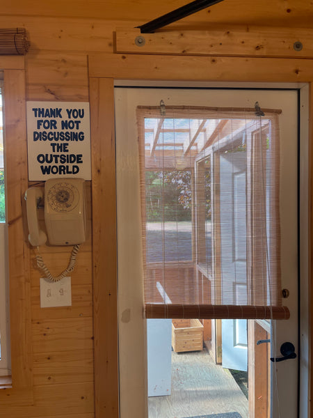 Thank You For Not Discussing The Outside World Sign | Handmade | Funny Entrance Sign | The Simpsons | Pop Culture | Comic Book Store