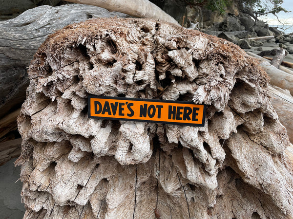 Dave's Not Here Sign | Handmade | Cheech and Chong Inspired | Pro Cannabis | Pro Weed | Marijuana | Quirky