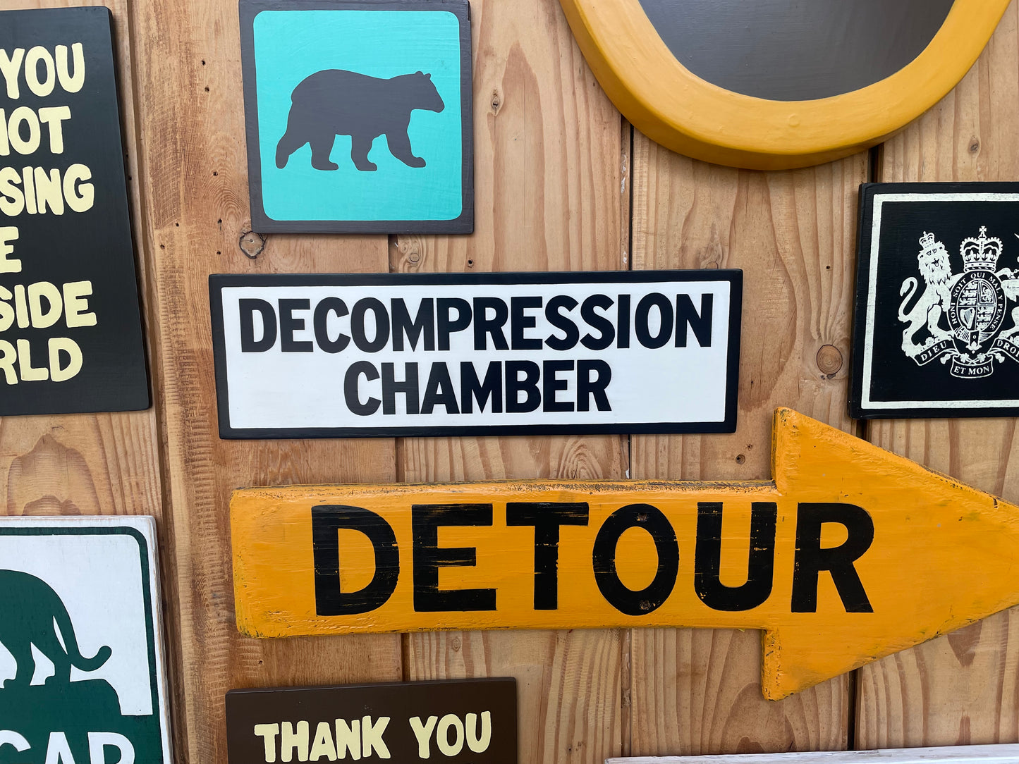 Decompression Chamber Sign | Handmade | Funny Dive Shop Sign | Scuba diver | Sauna | Chill Out Area