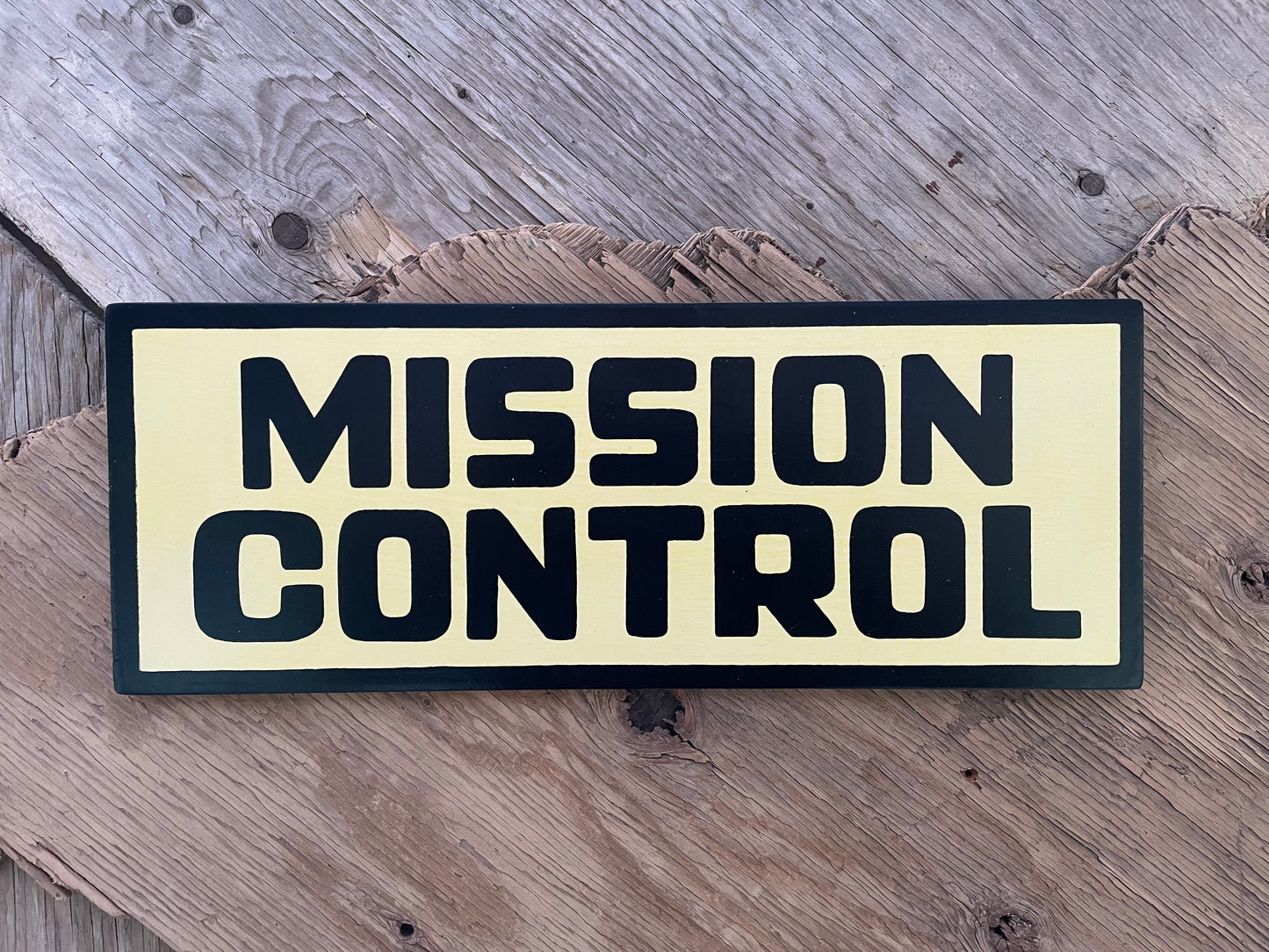Mission Control Sign | Handmade | Funny Meeting Room and Office Door Sign | Bathroom | Space Theme Decor | Conference Room Door
