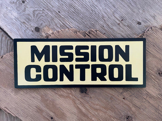 Mission Control Sign | Handmade | Funny Meeting Room and Office Door Sign | Bathroom | Space Theme Decor | Conference Room Door