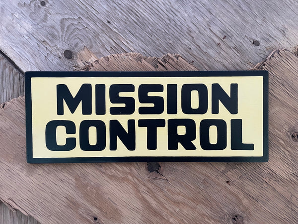 Mission Control Sign | Handmade | Funny Meeting Room and Office Door Sign | Bathroom | Space Theme Decor | Conference Room Door
