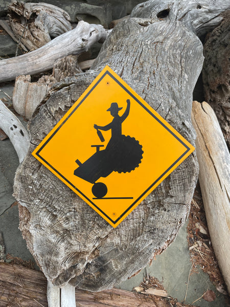 Cowboy "Bucking Bronco" Tractor Sign | Handmade | Funny Crossing Sign | Rodeo | Country and Western | Highway Road Sign