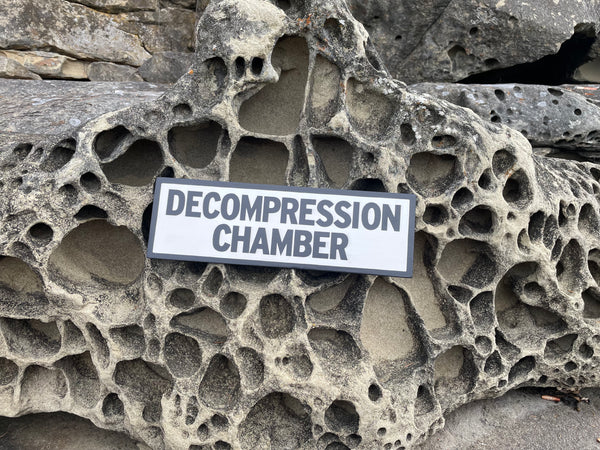 Decompression Chamber Sign | Handmade | Funny Dive Shop Sign | Scuba diver | Sauna | Chill Out Area
