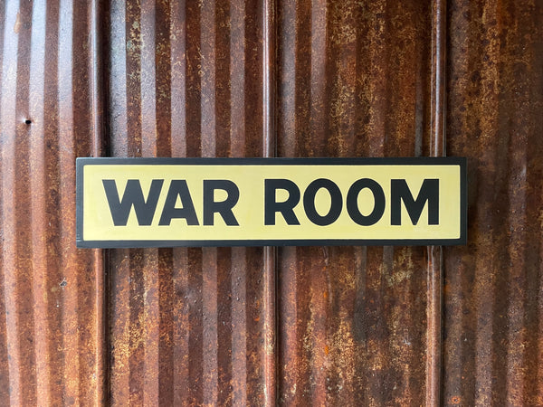 War Room Sign | Handmade | Funny Office Door Sign | Bathroom | Meeting Room | Boss | Military | Political