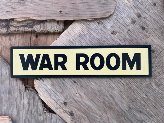War Room Sign | Handmade | Funny Office Door Sign | Bathroom | Meeting Room | Boss | Military | Political