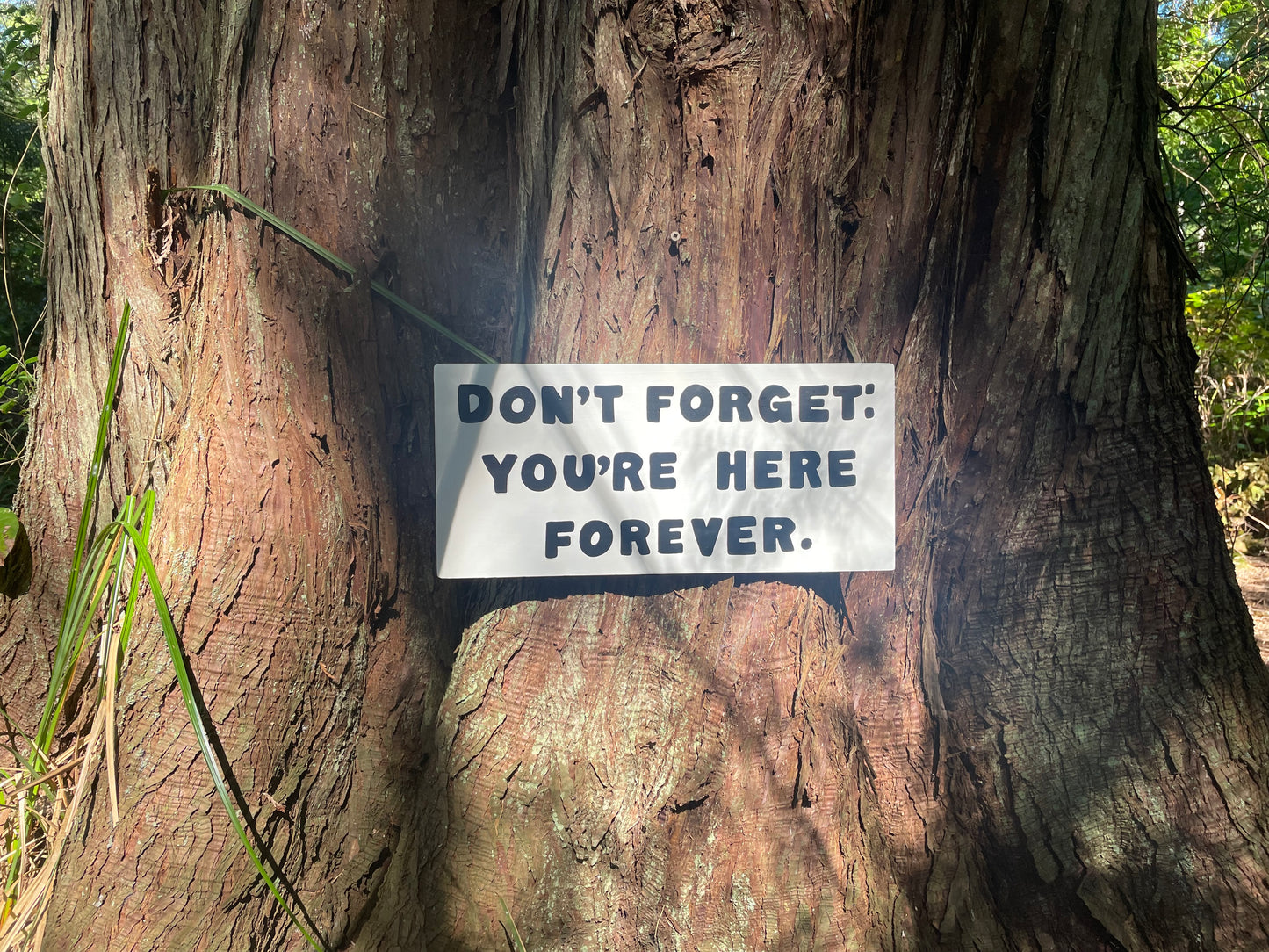 Don't Forget: You're Here Forever Sign | Handmade | The Simpsons | Funny Workplace Sign | Fun Waiting Room Decor | TV | Pop Culture | Geek