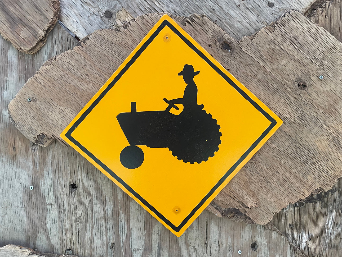 Tractor Crossing Sign | Handmade | Agricultural Highway Road Sign | Farm Equipment Crossing Sign | Farm Machinery