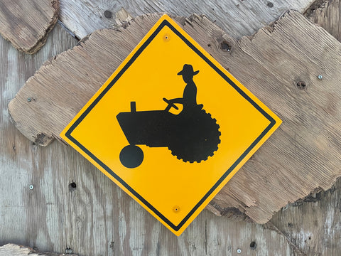 Tractor Crossing Sign | Handmade | Agricultural Highway Road Sign | Farm Equipment Crossing Sign | Farm Machinery