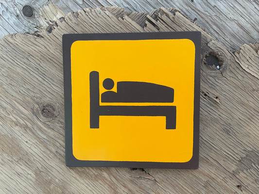 ACCOMODATION Pictogram/Symbol/Icon Sign | Handmade | National Park Style | Retro Camping Aesthetic | Vintage Color Palette | 1 of 25