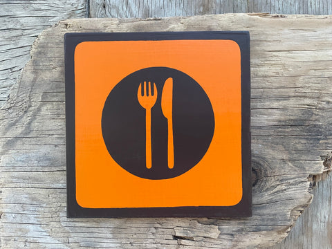FOOD and DINING Pictogram/Symbol/Icon Sign | Handmade | National Park Style | Retro Camping Aesthetic | Vintage Color Palette | 11 of 25