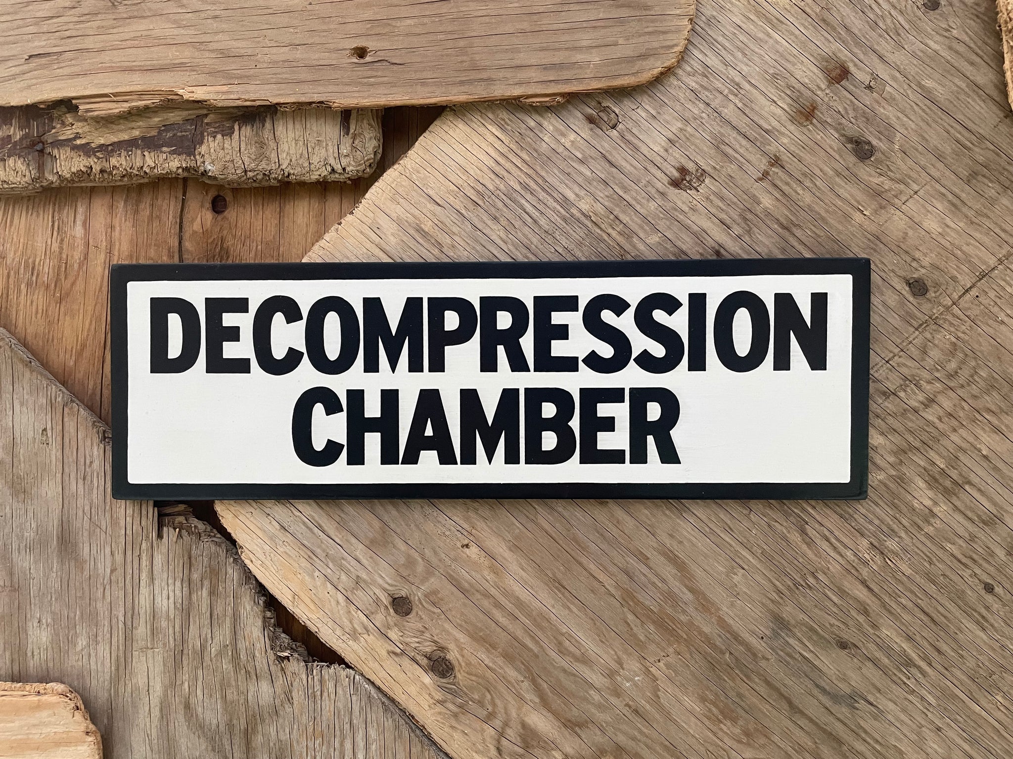 Decompression Chamber Sign | Handmade | Funny Dive Shop Sign | Scuba diver | Sauna | Chill Out Area