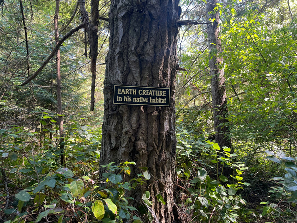 Earth Creature in His Natural Habitat Sign | Handmade | The Twilight Zone | TV Prop Replica | Retro Sci-Fi Theme | Science Fiction Décor