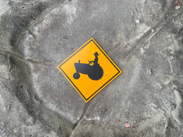 Tractor Crossing Sign | Handmade | Agricultural Highway Road Sign | Farm Equipment Crossing Sign | Farm Machinery