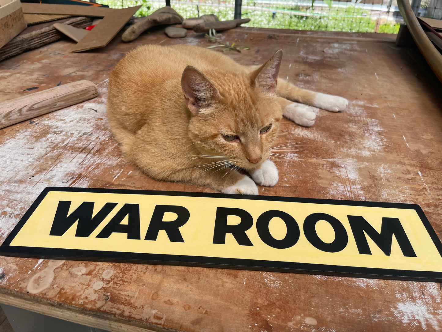 War Room Sign | Handmade | Funny Office Door Sign | Bathroom | Meeting Room | Boss | Military | Political