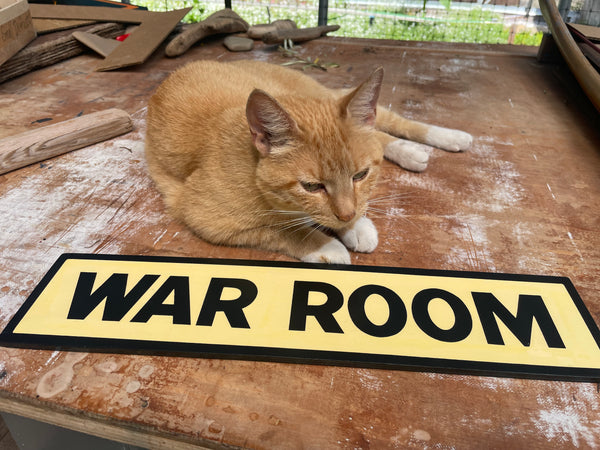 War Room Sign | Handmade | Funny Office Door Sign | Bathroom | Meeting Room | Boss | Military | Political
