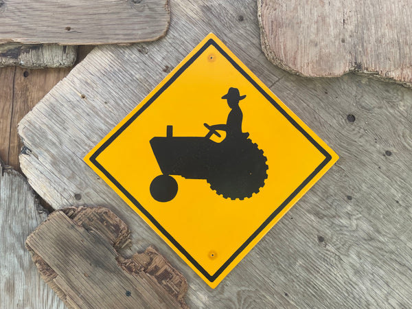 Tractor Crossing Sign | Handmade | Agricultural Highway Road Sign | Farm Equipment Crossing Sign | Farm Machinery