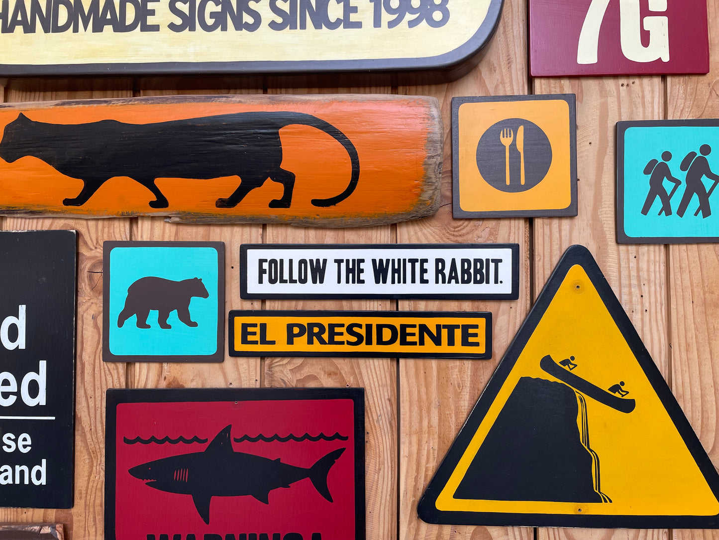Follow the White Rabbit Sign | Handmade | Alice in Wonderland | The Matrix | Whimsical décor | Fantasy | Dark Academia