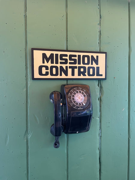 Mission Control Sign | Handmade | Funny Meeting Room and Office Door Sign | Bathroom | Space Theme Decor | Conference Room Door