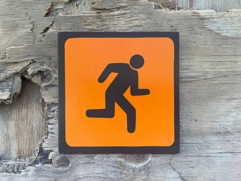 RUNNING Pictogram/Symbol/Icon Sign | Handmade | National Park Style | Retro Camping Aesthetic | Vintage Color Palette | 19 of 25