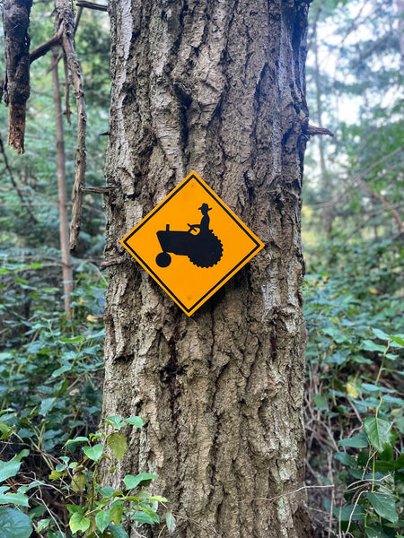 Tractor Crossing Sign | Handmade | Agricultural Highway Road Sign | Farm Equipment Crossing Sign | Farm Machinery