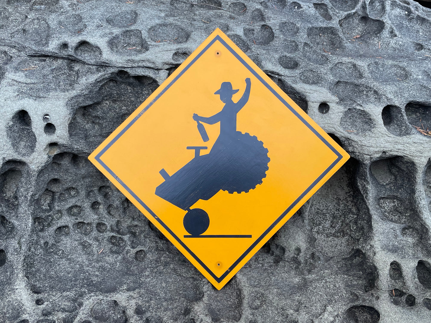 Cowboy "Bucking Bronco" Tractor Sign | Handmade | Funny Crossing Sign | Rodeo | Country and Western | Highway Road Sign