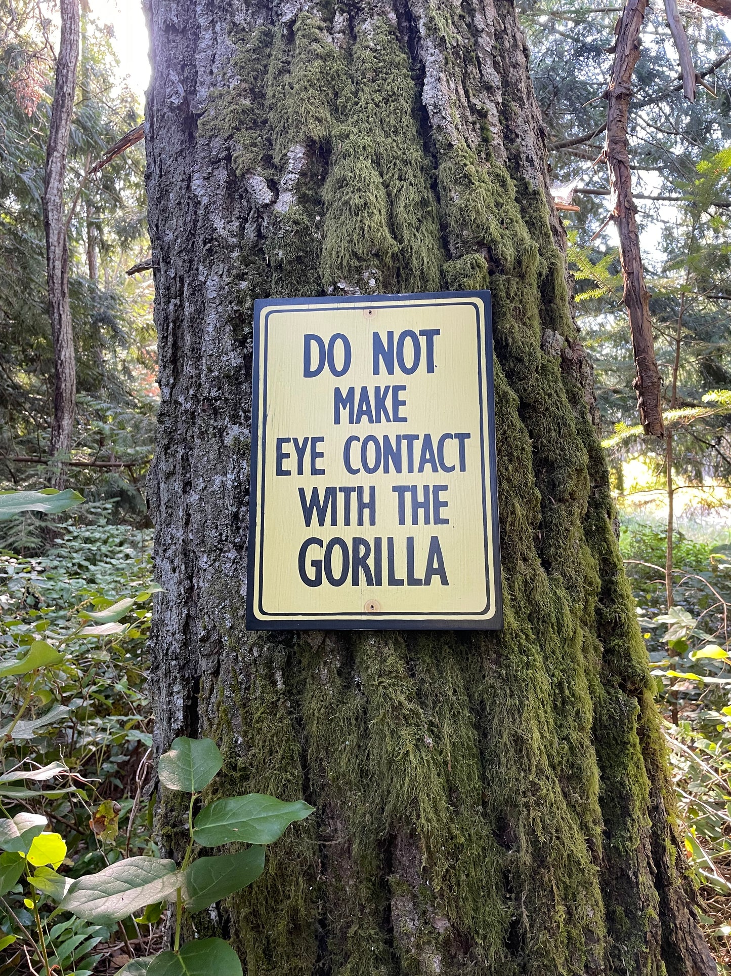 Do Not Make Eye Contact with the Gorilla Sign | Handmade | Funny Reception Area Sign | Office Humor | Boss | Receptionist