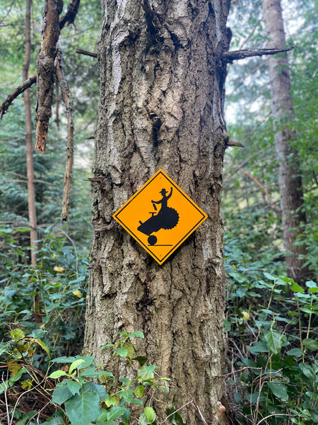 Cowboy "Bucking Bronco" Tractor Sign | Handmade | Funny Crossing Sign | Rodeo | Country and Western | Highway Road Sign