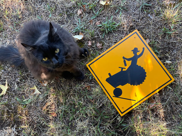 Cowboy "Bucking Bronco" Tractor Sign | Handmade | Funny Crossing Sign | Rodeo | Country and Western | Highway Road Sign