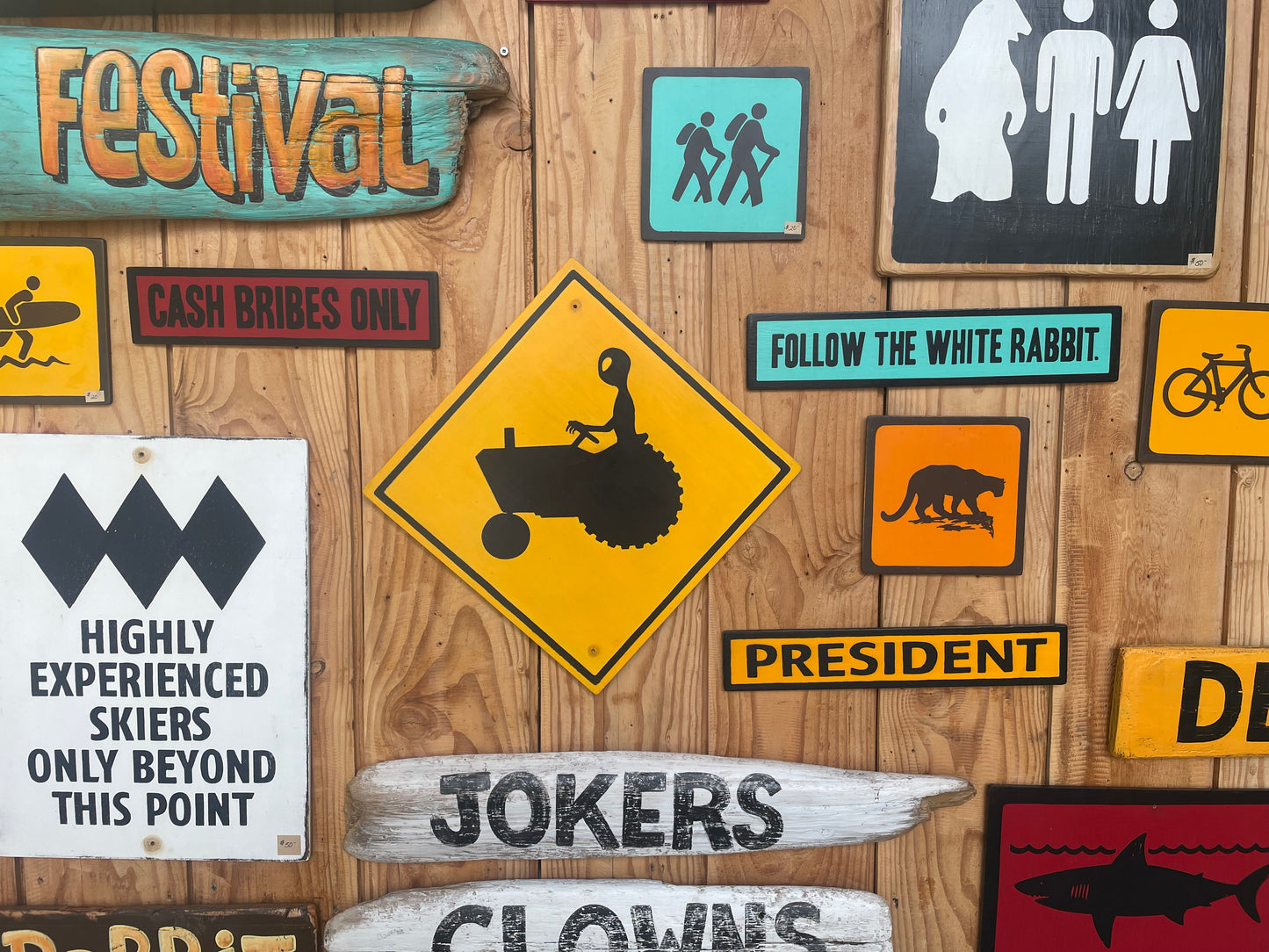 Extraterrestrial Farm Tractor Sign | Handmade | Highway Road Sign | Alien Farm Crossing Sign | Gardener | Homesteader | UFO