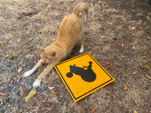 Tractor Crossing Sign | Handmade | Agricultural Highway Road Sign | Farm Equipment Crossing Sign | Farm Machinery