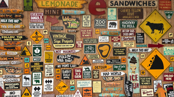 Earth Creature in His Natural Habitat Sign | Handmade | The Twilight Zone | TV Prop Replica | Retro Sci-Fi Theme | Science Fiction Décor