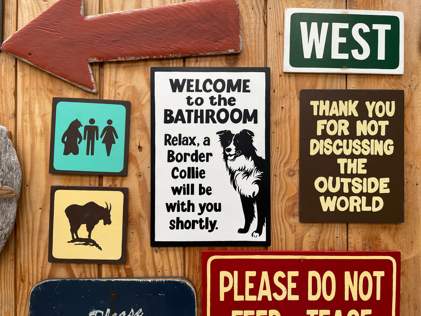 Border Collie Bathroom Sign | Handmade | Funny Dog Bathroom Sign | "Welcome to the Bathroom, Relax, a Border Collie will be with you Shortly"