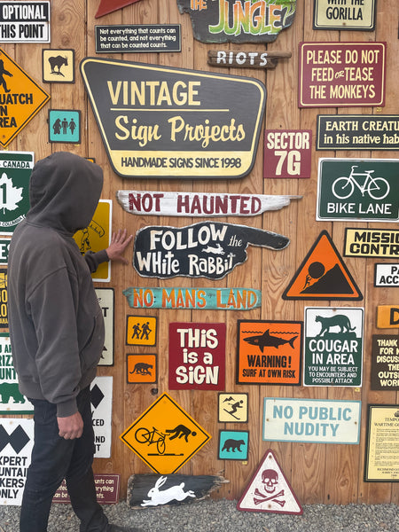 Triangular Sisyphus Warning Sign | Stuggle Against Absurdity | Handmade | Greek Mythology | Gift for Promotion, Graduation or Career Change