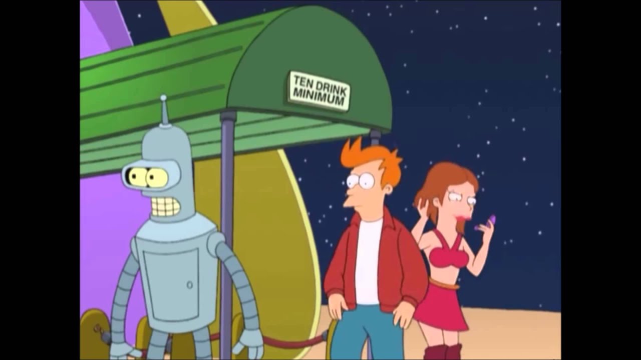 Futurama ten drink minimum sign