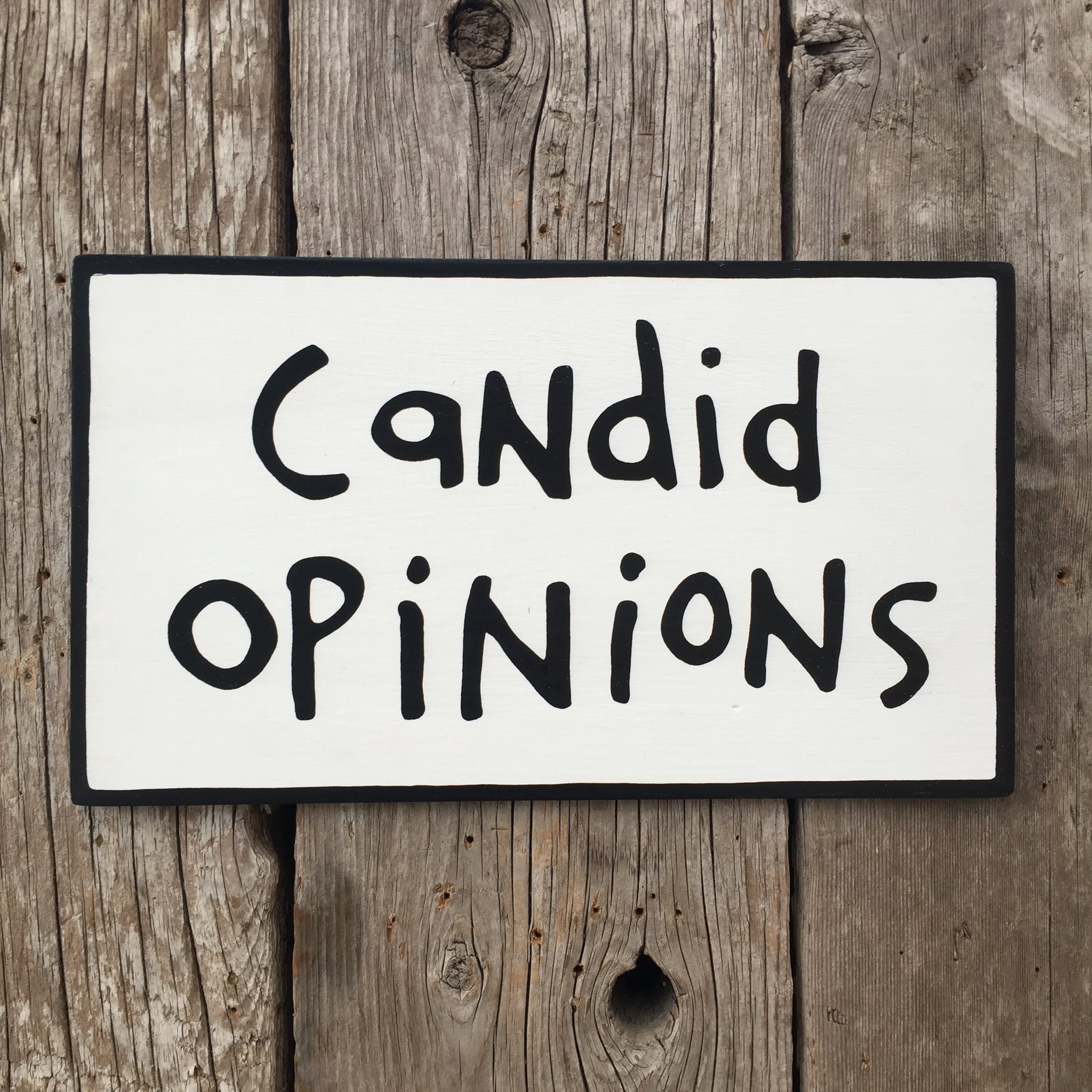 Handmade Calvin Hobbes Candid Opinions Sign