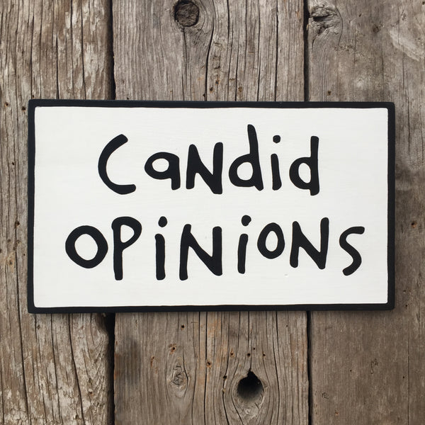 Handmade Calvin Hobbes Candid Opinions Sign
