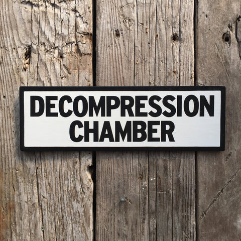 Decompression Chamber Sign | Handmade Pop Culture | Gift for Scuba diver | Diving Themed decor | Funny Door Sign For Diver | Dive art decor