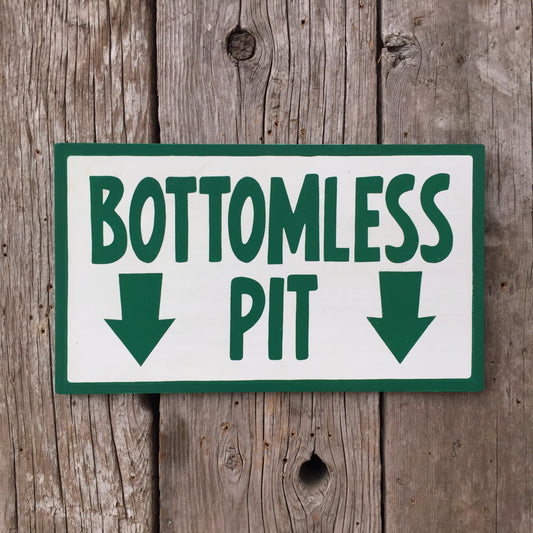 Handmade The Simpsons Bottomless Pit Arrow Sign