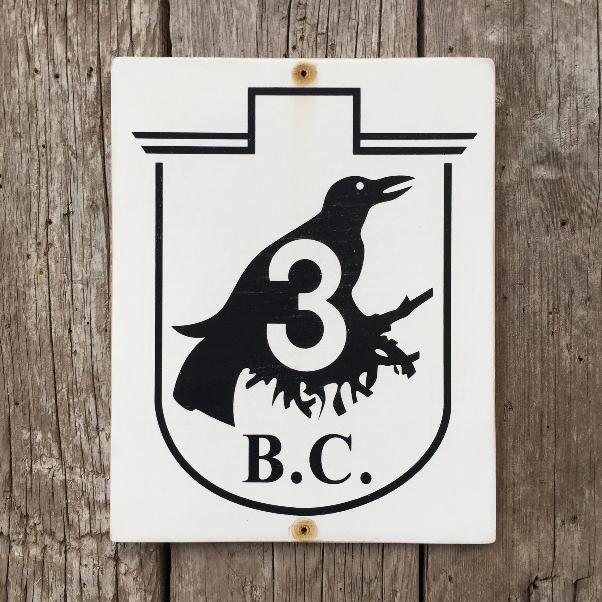 Handmade Vintage 3 Crowsnest Pass Highway Sign