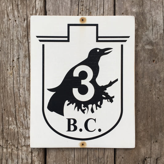 Handmade Vintage 3 Crowsnest Pass Highway Sign