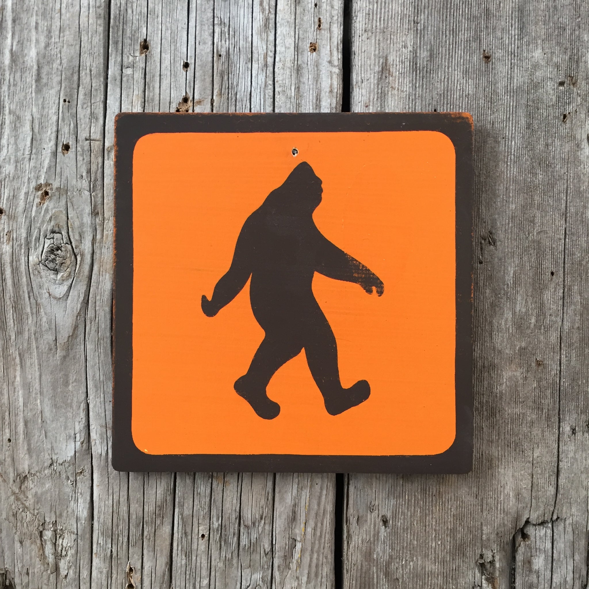 Handmade Vintage Park Bigfoot Sasquatch Outdoors Icon Sign