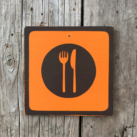 Handmade Vintage Park Diner Eat Outdoors Icon Sign