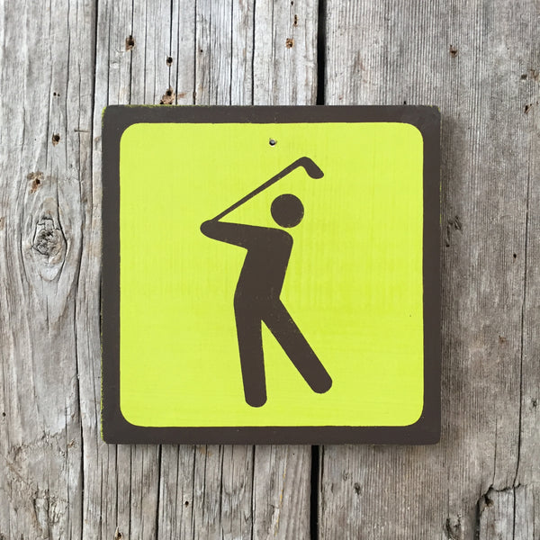 Handmade Vintage Park Golf Golfing Outdoors Sport Icon Sign
