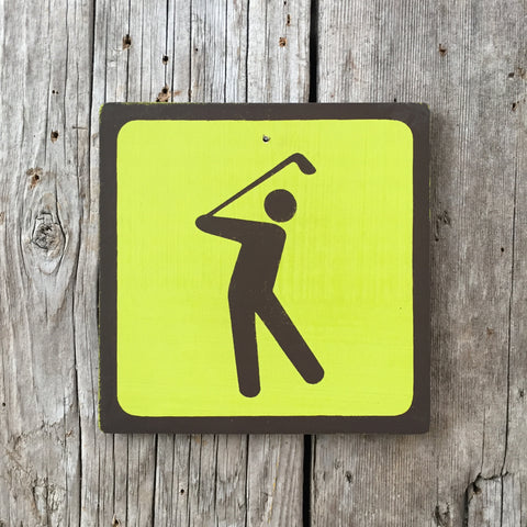 Handmade Vintage Park Golf Golfing Outdoors Sport Icon Sign