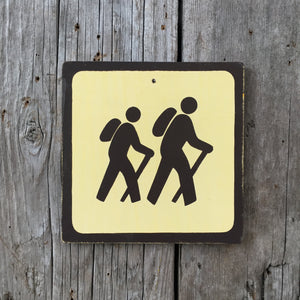 Handmade Vintage Park Hikers Hiking Outdoors Sport Icon Sign